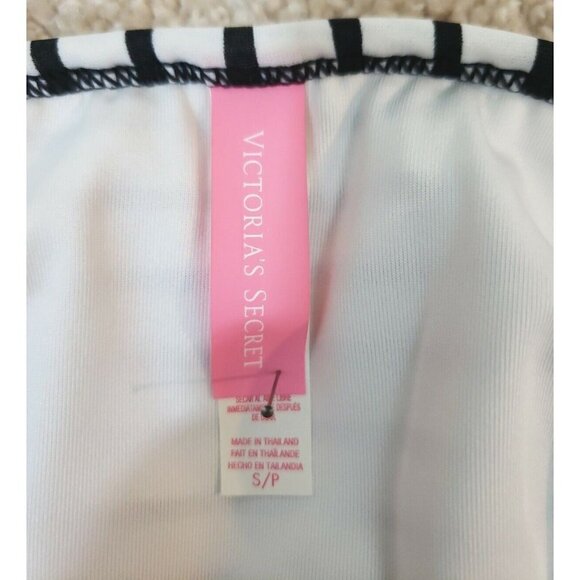 Victoria's Secret ~Size S/P~ White/Black Striped Removable Pads Bikini Swim Top. - Picture 6 of 10